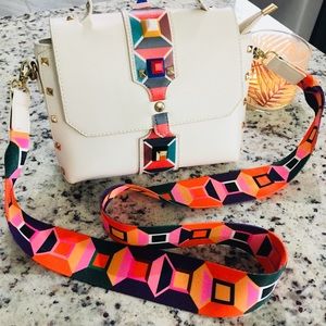 Julia Kays Frustum Strap Messenger Bag White